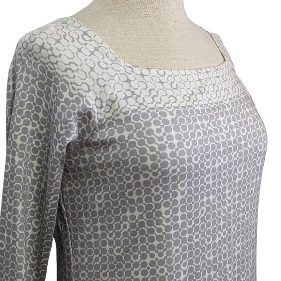 NEW Max Studio Dress Womens Small Knee Length 3/4 Sleeve Gray Geometric Print - Picture 2 of 12